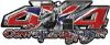 
	4x4 Cowgirl Edition Pickup Farm Truck Quad or SUV Sticker Set / Decal Kit with Confederate Rebel Battle Flag
