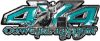 
	4x4 Cowgirl Edition Pickup Farm Truck Quad or SUV Sticker Set / Decal Kit in Teal
