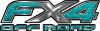 
	Ford F-150 4x4 Truck FX4 Off Road Style Decal Kit in Teal Diamond Plate
