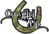 
	Cowgirl Up Decal / Sticker Western Style Writing with Horseshoe in Camouflage
