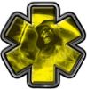 
	Grim Reaper Fire Rescue EMS Decal with Star of Life in Yellow
