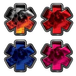 Grim Reaper Fire Rescue EMT Decal with Star of Life