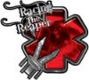 
	Racing the Reaper Fire Rescue EMS Decal with Extrication Tools in Red
