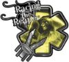 
	Racing the Reaper Fire Rescue EMS Decal with Extrication Tools in Yellow
