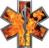 
	Star of Life Emergency EMS EMT Paramedic Decal in Inferno
