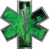 
	Star of Life Emergency EMS EMT Paramedic Decal in Inferno Green
