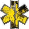 
	Star of Life Emergency EMS EMT Paramedic Decal in Inferno Yellow
