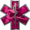 
	Star of Life Emergency EMS EMT Paramedic Decal in Pink Camouflage
