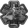 
	Star of Life Emergency Response EMS EMT Paramedic Decal in Gray Camouflage
