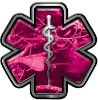 
	Star of Life Emergency Response EMS EMT Paramedic Decal in Pink Camouflage
