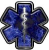 
	Star of Life Emergency Response EMS EMT Paramedic Decal in Blue Inferno
