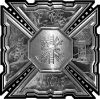 
	Aztec Style Modern Edge Fire Fighter Maltese Cross Decal in Gray Camouflage
