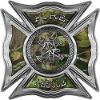 
	Celtic Style Rough Steel Fire Fighter Maltese Cross Decal in Camouflage
