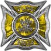 
	Celtic Style Rough Steel Fire Fighter Maltese Cross Decal in Yellow Camouflage