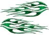 
	Motorcycle Tank Flame Decal Kit in Camo Green
