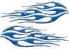 
	Motorcycle Tank Flame Decal Kit in Diamond Plate Blue
