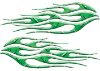 
	Motorcycle Tank Flame Decal Kit in Diamond Plate Green
