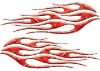 
	Motorcycle Tank Flame Decal Kit in Diamond Plate Red
