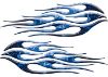 
	Motorcycle Tank Flame Decal Kit in Inferno Blue
