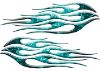 
	Motorcycle Tank Flame Decal Kit in Inferno Teal
