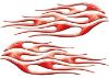 
	Motorcycle Tank Flame Decal Kit in Lightning Red
