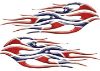
	Motorcycle Tank Flame Decal Kit with Confederate Rebel Flag
