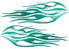 
	Motorcycle Tank Flame Decal Kit in Teal
