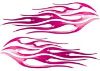 Motorcycle Tank Flame Decal Kit in Pink