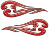 
	Custom Motorcycle Tank Flames or Vehicle Flame Decal Kit in Diamond Plate Red
