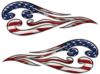 
	Custom Motorcycle Tank Flames or Vehicle Flame Decal Kit with American Flag

