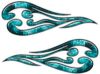 
	Custom Motorcycle Tank Flames or Vehicle Flame Decal Kit in Inferno Teal
