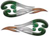 
	Custom Motorcycle Tank Flames or Vehicle Flame Decal Kit with Irish Flag
