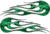 
	Hot Rod Classic Car Style Flame Graphics with Silver Outline in Green Camouflage
