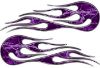 
	Hot Rod Classic Car Style Flame Graphics with Silver Outline in Purple Camouflage
