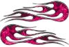 
	Hot Rod Classic Car Style Flame Graphics with Silver Outline in Pink Inferno
