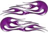 
	Hot Rod Classic Car Style Flame Graphics with Silver Outline in Purple
