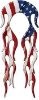 
	Motorcycle Fender, Car or Truck Flame Graphic with American Flag
