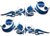 
	Reversed Tribal Flame Decal Kit in Blue Camouflage
