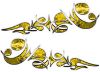 
	Reversed Tribal Flame Decal Kit in Yellow Camouflage
