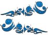 
	Reversed Tribal Flame Decal Kit in Blue Diamond Plate
