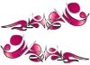 
	Reversed Tribal Flame Decal Kit in Pink
