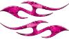 
	Simple Tribal Style Flame Graphics with Silver Outline in Pink Camouflage
