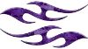 
	Simple Tribal Style Flame Graphics with Silver Outline in Purple Camouflage
