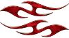 
	Simple Tribal Style Flame Graphics with Silver Outline in Red Camouflage
