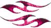 
	Simple Tribal Style Flame Graphics with Silver Outline in Pink Inferno
