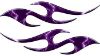 
	Simple Tribal Style Flame Graphics with Silver Outline in Purple Lightning Strikes
