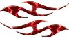 
	Simple Tribal Style Flame Graphics with Silver Outline in Red Lightning Strikes
