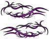 
	Split Tribal Style Flame Graphics in Purple Inferno
