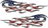 
	Traditional Style Flame Graphics with Silver Outline with American Flag
