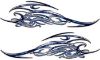
	Tribal Scroll Style Flame Graphics with Silver Outline in Blue Inferno
